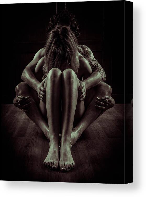 Art Nude Canvas Print featuring the photograph Symmetry by David Quinn