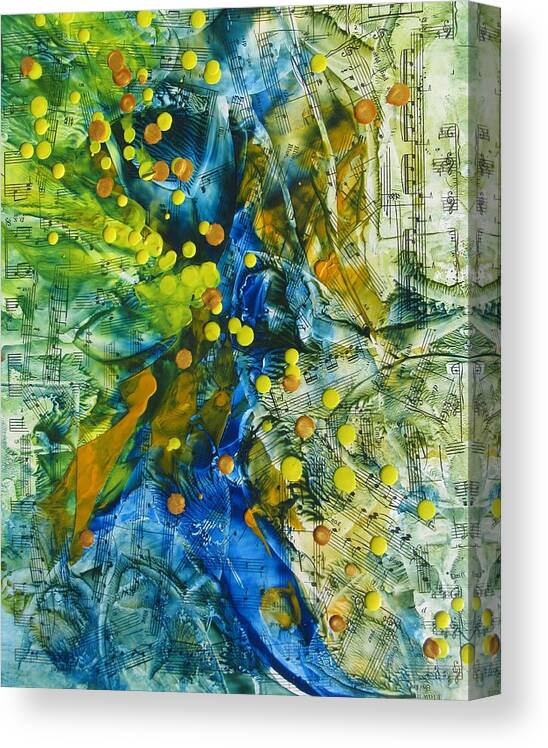 Spring Canvas Print featuring the painting Symphony for Spring by Louise Adams