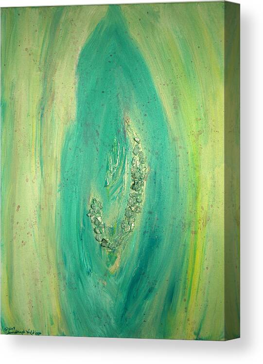 Abstract Canvas Print featuring the mixed media Ta Ti An by Anjel B Hartwell