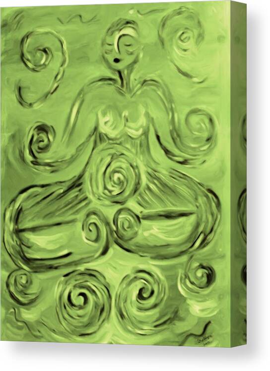 Tara Canvas Print featuring the painting Tara Lotus by Shelley Bain