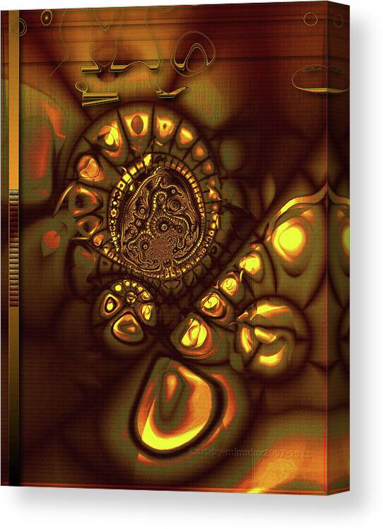 Dragon Canvas Print featuring the digital art That Inner Glow by Mimulux Patricia No