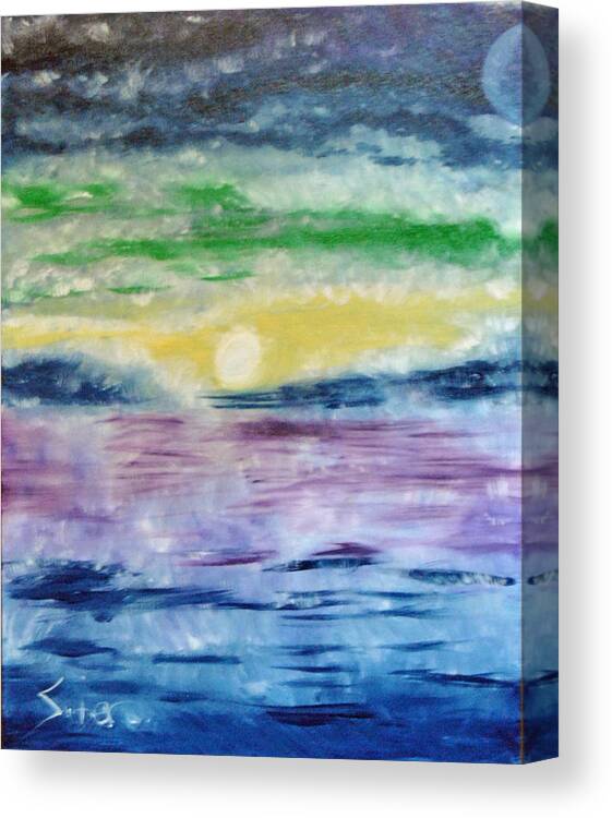 Sunrise Canvas Print featuring the painting The Awakening of the Sun by Suzanne Surber