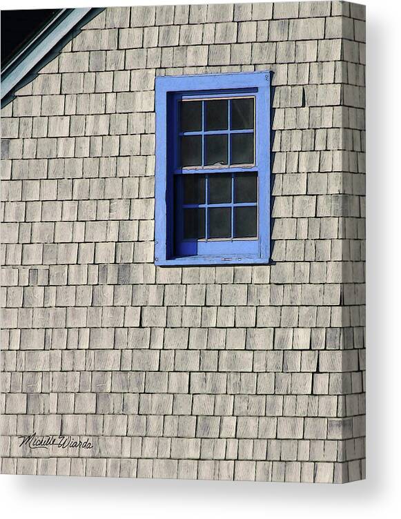 Shingles Canvas Print featuring the digital art The Blue Window by Michelle Constantine