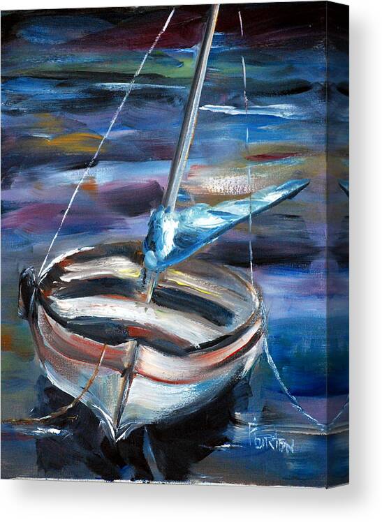 Boat Canvas Print featuring the painting The Boat by Phil Burton