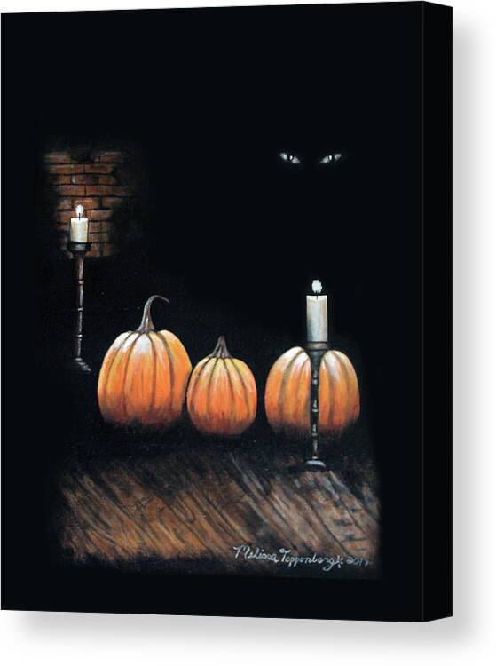 Halloween Canvas Print featuring the painting The Cellar by Melissa Toppenberg