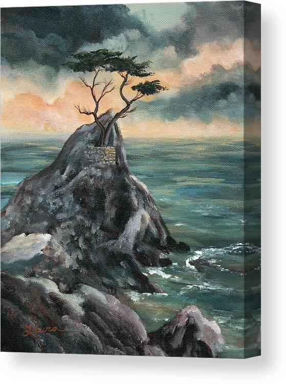 California Canvas Print featuring the painting The Coming Light by Laura Iverson