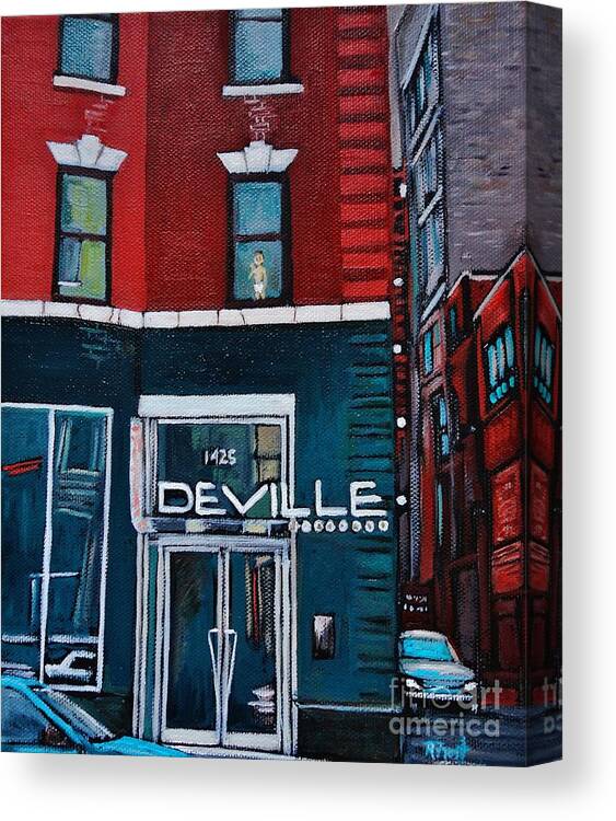 Montreal Canvas Print featuring the painting The Deville by Reb Frost