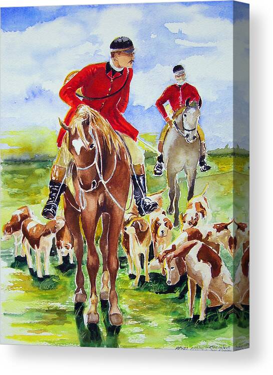 Fox Hunt Canvas Print featuring the painting The Fox Hunt by Paul Sandilands