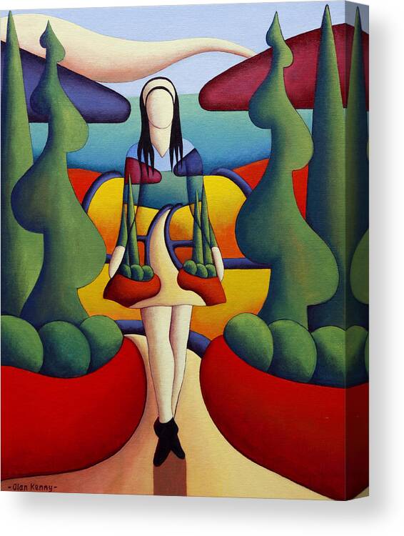 Irish Canvas Print featuring the painting The Irish Dancer by Alan Kenny