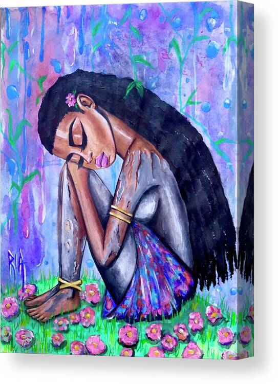 Eve Canvas Print featuring the painting The Last Eve in Eden by Artist RiA