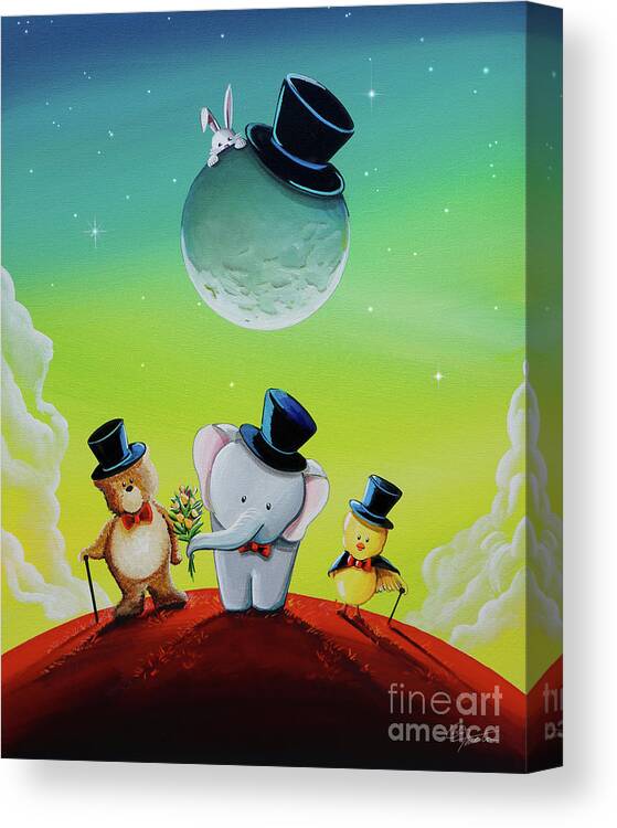 Magic Canvas Print featuring the painting The Magicians by Cindy Thornton