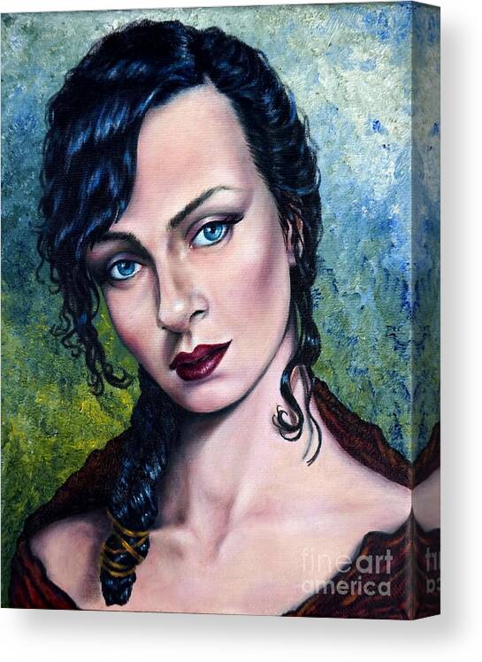 Girl Canvas Print featuring the painting The Mistress by Georgia Doyle