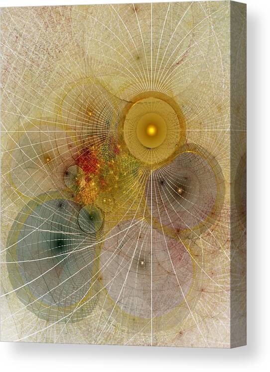 Abstract Canvas Print featuring the digital art The Mourning Of Persephone - Fractal Art by Nirvana Blues