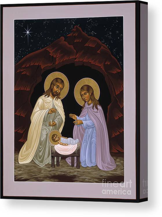 The Nativity Of Our Lord Jesus Christ Canvas Print featuring the painting The Nativity of Our Lord Jesus Christ 034 by William Hart McNichols