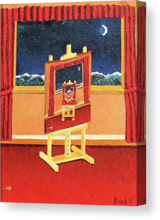 Magritte Canvas Print featuring the painting The Paintings Within by Thomas Blood
