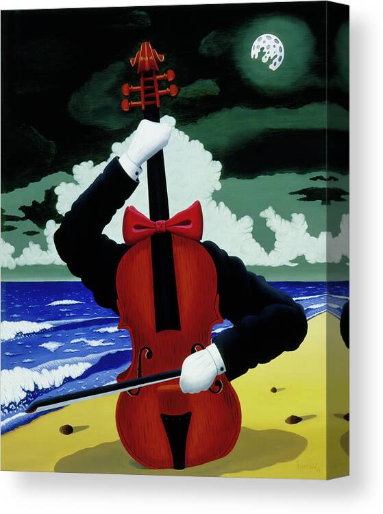  Canvas Print featuring the painting The Silent Soloist by Paxton Mobley
