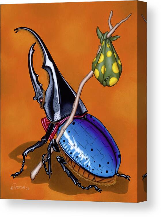 Insect Canvas Print featuring the painting The Traveler by Paxton Mobley