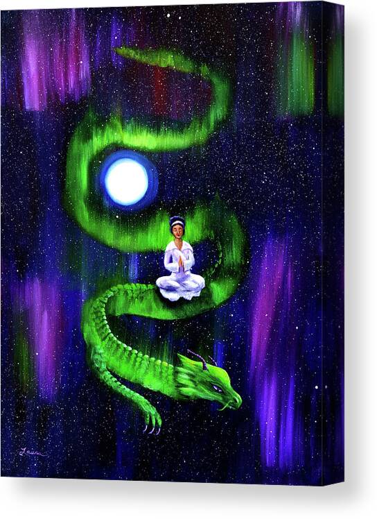 Quan Yin Canvas Print featuring the painting The Triumph of Compassion by Laura Iverson