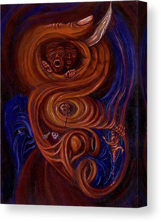 Pain Canvas Print featuring the painting The Truth of Pain Seven by Karen Musick