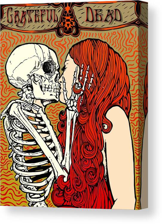 Grateful Dead Canvas Print featuring the digital art They Love Each Other by The Lover