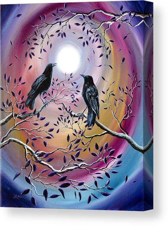Surreal Canvas Print featuring the painting Thought and Memory by Laura Iverson