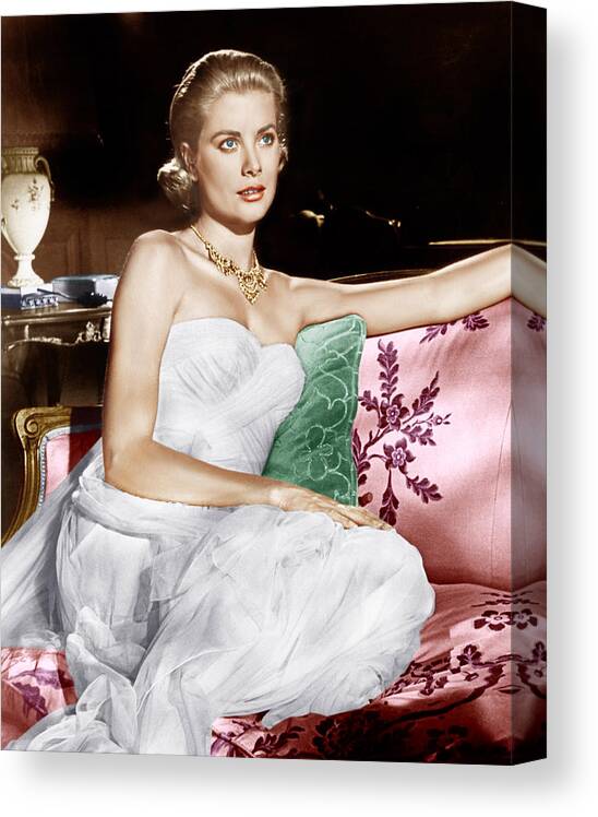 1950s Portraits Canvas Print featuring the photograph To Catch A Thief, Grace Kelly, 1955 by Everett