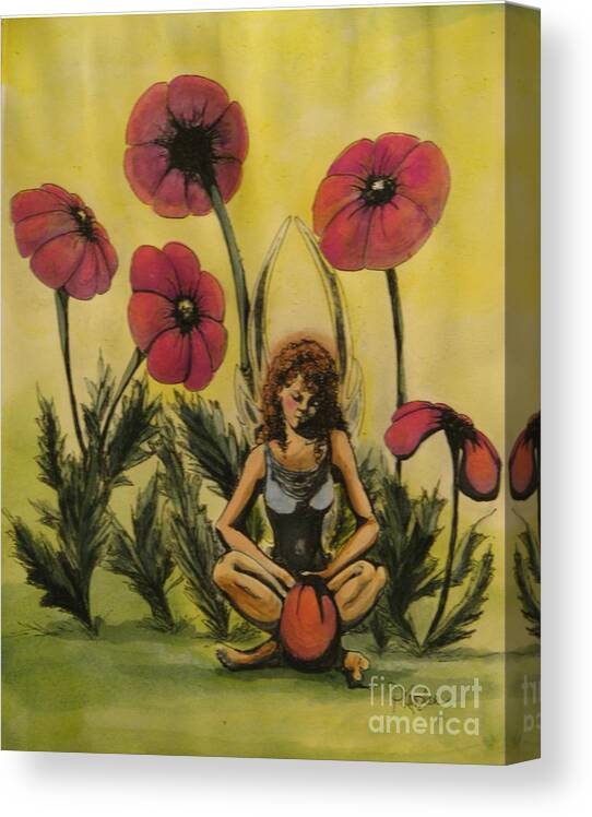 Fairies Canvas Print featuring the painting To Heal A Friend by Patricia Kanzler