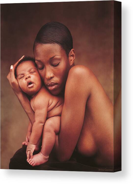 Polaroid Canvas Print featuring the photograph Tuli and Nyla by Anne Geddes