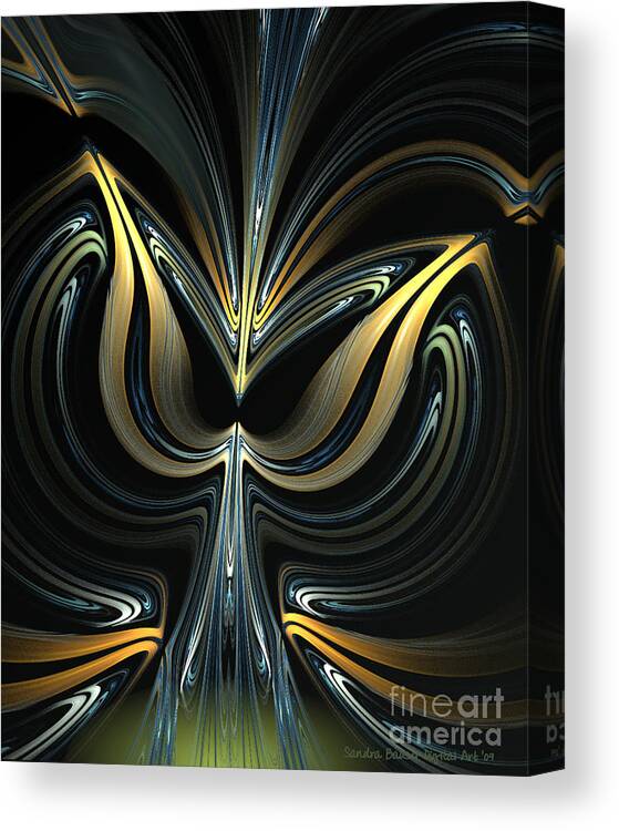 Digital Canvas Print featuring the digital art Tulip Abstract by Sandra Bauser