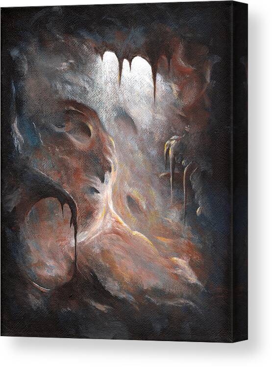 Jb Imagery Canvas Print featuring the painting Tunnel Vision 01 - Dark Place by Joe Burgess