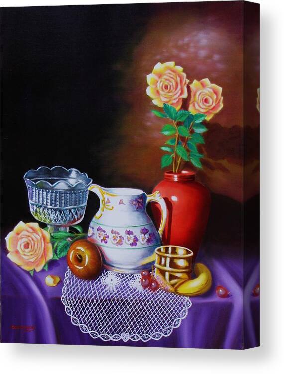  Purple Canvas Print featuring the painting Nostalgic Vision by Gene Gregory