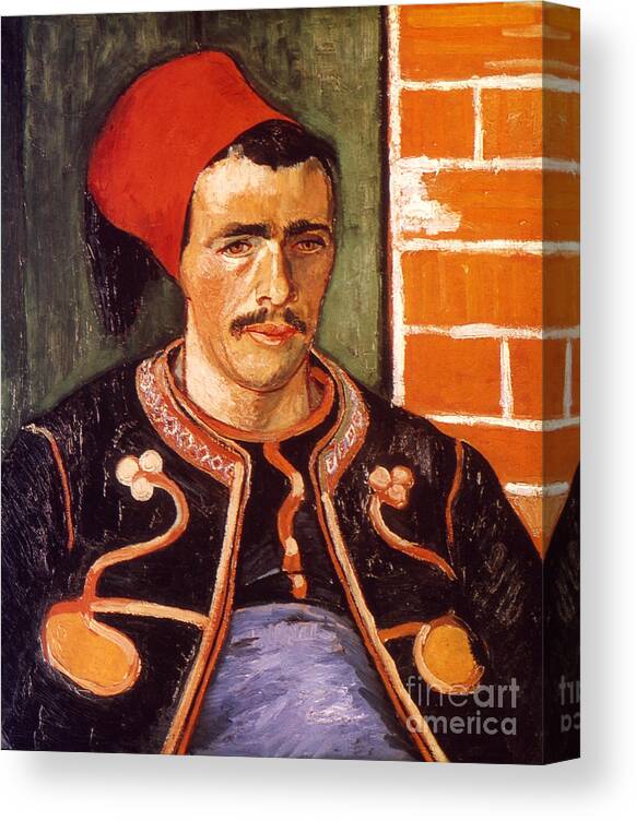 1888 Canvas Print featuring the photograph Van Gogh: The Zouave, 1888 by Granger