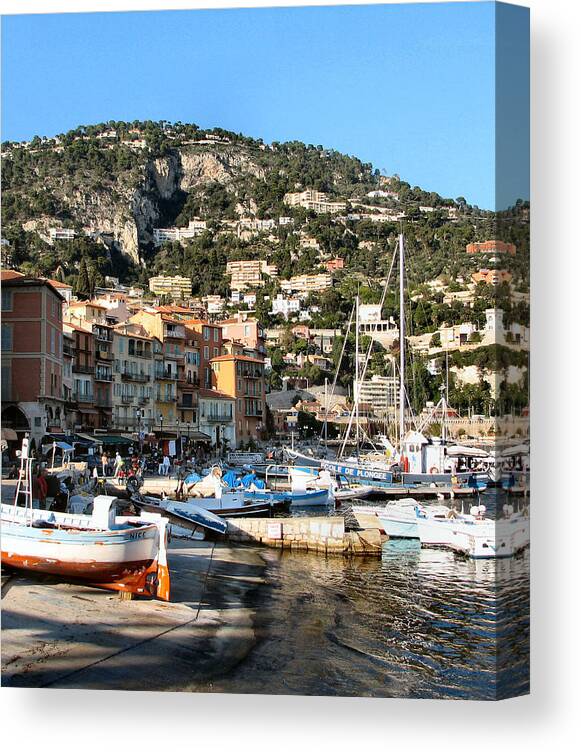 France Canvas Print featuring the photograph Villa Franche Noon by Lin Grosvenor
