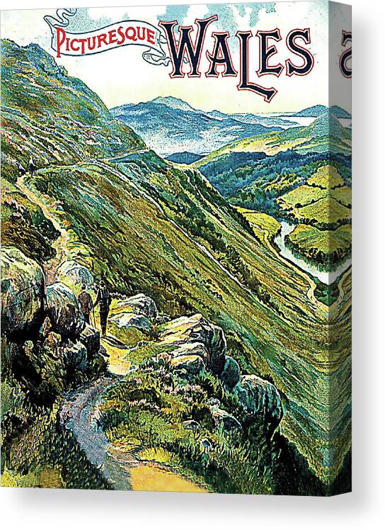 Wales Canvas Print featuring the painting Wales, Landscape, United Kingdom, by Long Shot