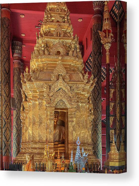 Scenic Canvas Print featuring the photograph Wat Phra That Lampang Luang Phra Wihan Luang Phra Chao Lang Thong DTHLA0041 by Gerry Gantt