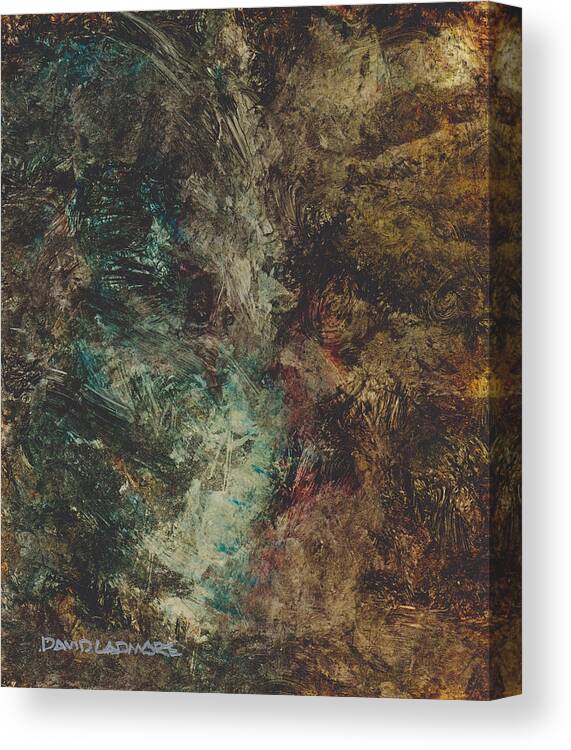 Waterfall Canvas Print featuring the painting Waterfall 2 by David Ladmore