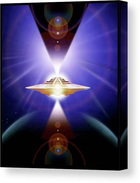Space Canvas Print featuring the painting What If . . . by Hartmut Jager