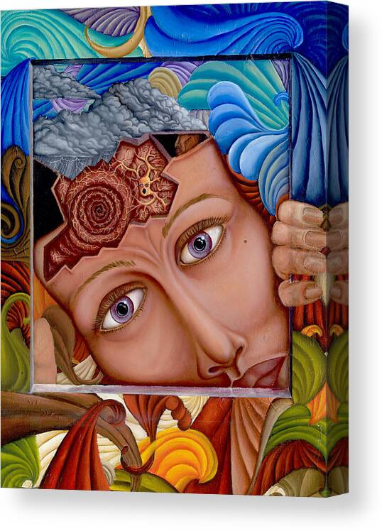 Oil Canvas Print featuring the painting What the Mind Feels by Karen Musick