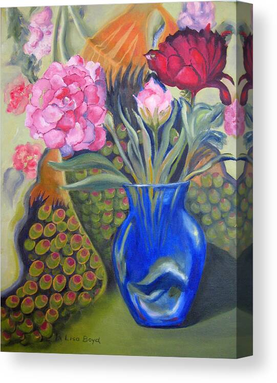 Floral Canvas Print featuring the painting Whimsical Flowers by Lisa Boyd