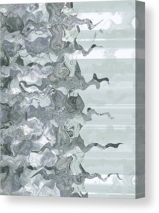 Abstract Canvas Print featuring the digital art Whispers in Fog by Wendy J St Christopher