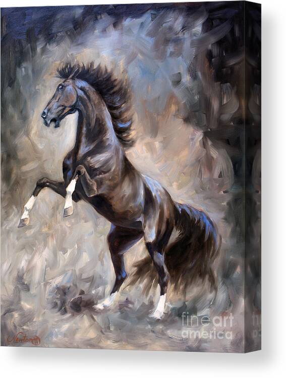 Horse Canvas Print featuring the painting Wild Thing by Jeanne Newton Schoborg