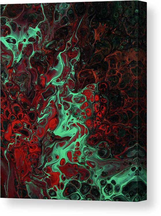 Fluid Canvas Print featuring the painting Wildfire by Jennifer Walsh