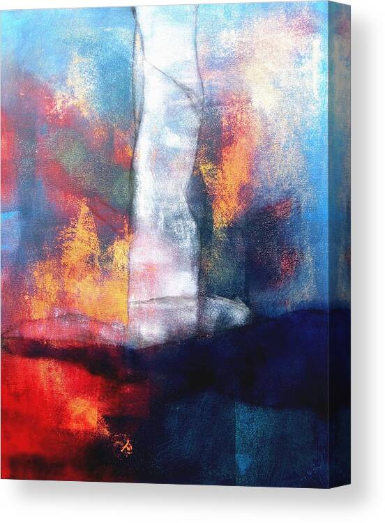 Abstract Canvas Print featuring the painting Wildfire by Louise Adams