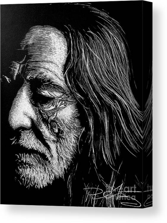 Willie Nelson Canvas Print featuring the photograph Willie by Paul Foutz