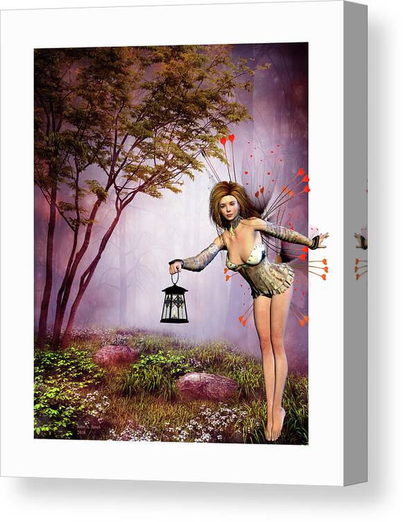 Woodland Surprise Canvas Print featuring the digital art Woodland Surprise by John Junek