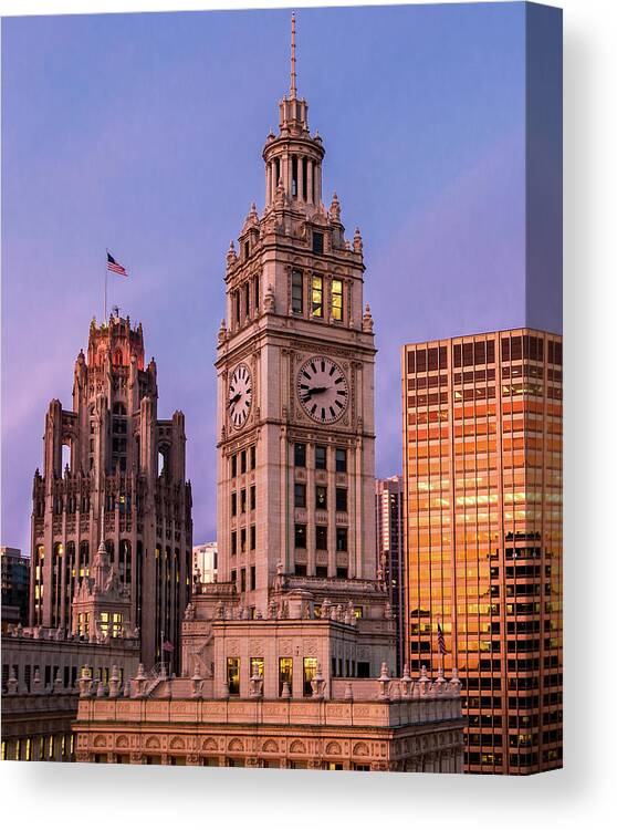 Wrigley Building Canvas Print featuring the photograph Wrigley by Ryan Smith