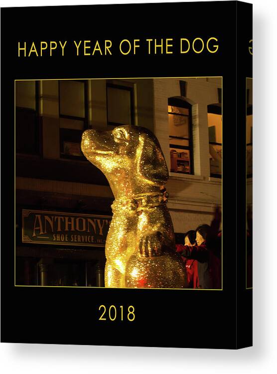 Year Of The Dog Canvas Print featuring the photograph Year of the Dog by Bonnie Follett