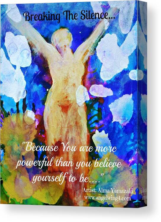 Motivational Canvas Print featuring the photograph You Are Powerful by Alma Yamazaki