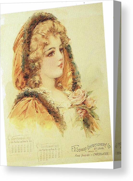 Frances Brundage Canvas Print featuring the painting Young Lady from Paris 1 by Reynold Jay