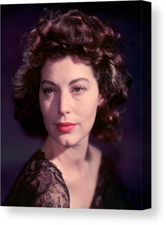 People Canvas Print featuring the photograph Ava Gardner #1 by Baron